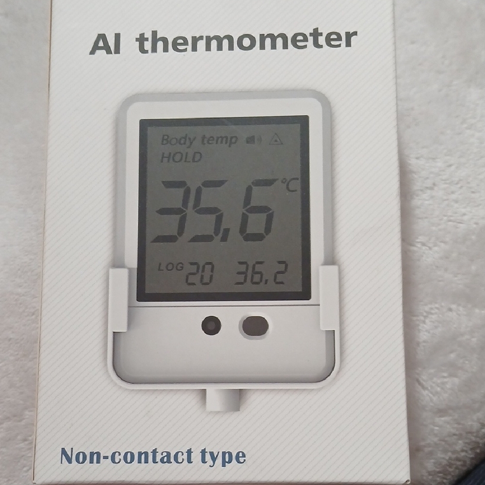 AI Thermometer Non-Contact Digital Forehead Thermometer - White